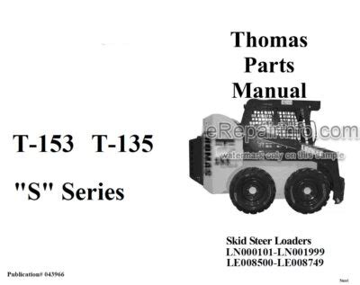 thomas skid steer manual|thomas 153 skid steer manual.